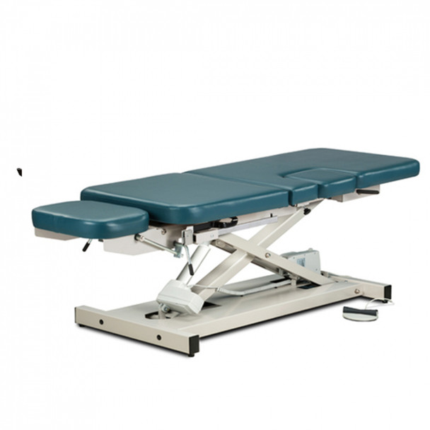 Clinton 85309 Open Base, Multi-Use Power Imaging Table with Stirrups flat