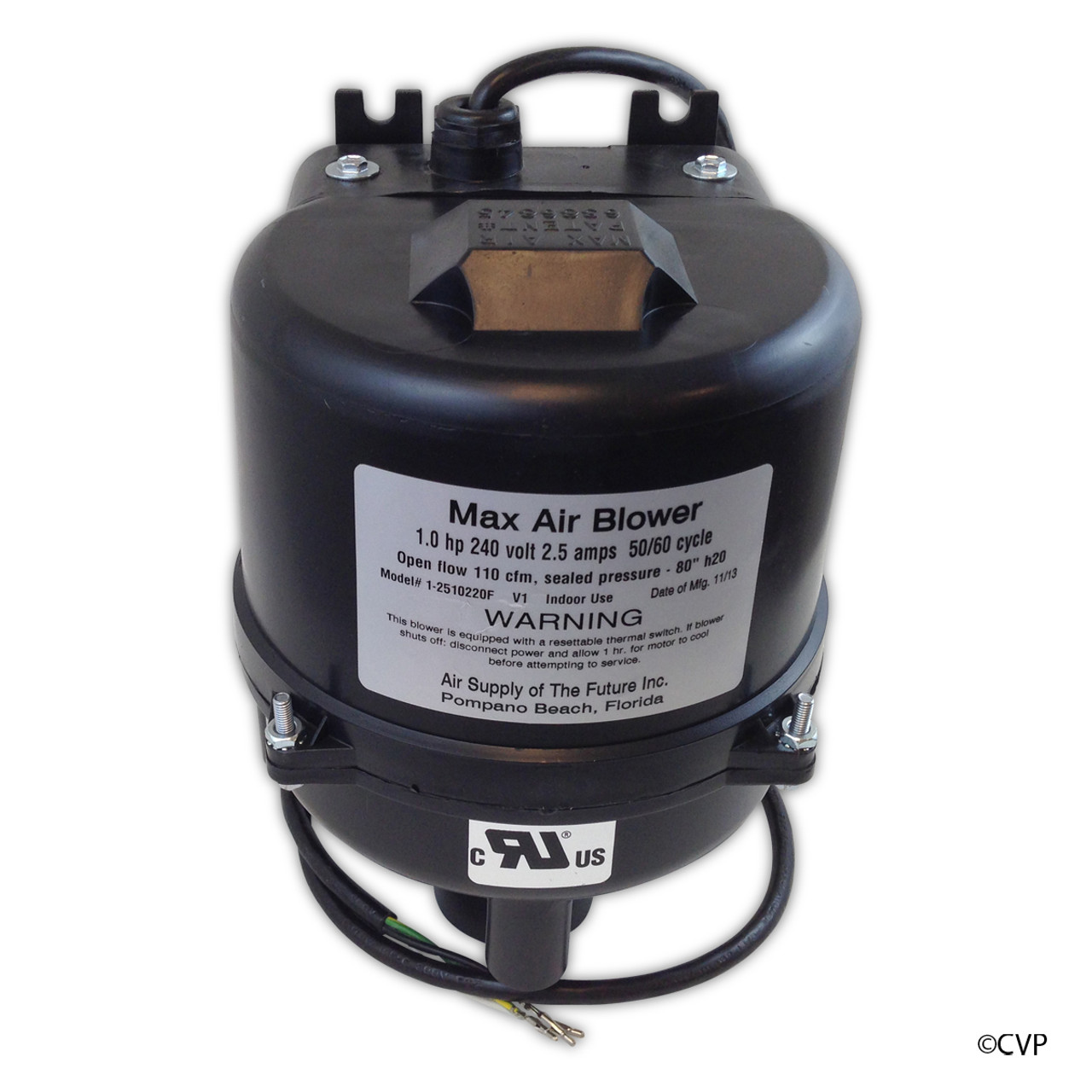 Air Supply Of The Future Inc Air Supply of the Future | Blower, Max Air 1HP 220V 2.4A | 2510220