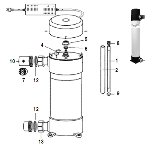 CUSTOM MOLDED PRODUCTS | QUARTZ TUBE, MODEL E-5 | 58-50305