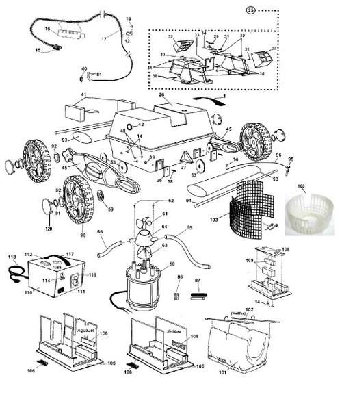 AQUA PRODUCTS | GROMMET (Ruber) - Use around Cable Assembly on Body - AquaJet, JetMax, JETMAX JR & ALL ROVERS | 1626