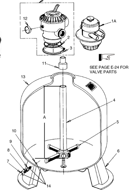 PENTAIR | TANK REPLACEMENT SD60 ALMOND | 145330