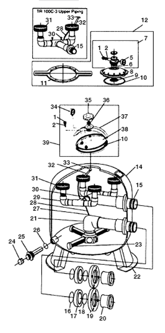 PENTAIR | Upper piping asy. TR100C-3 | 154007