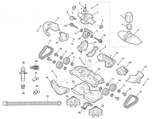 BARACUDA/ZODIAC MX8 | MX8 BODY PANEL, REAR (D) | R0525600