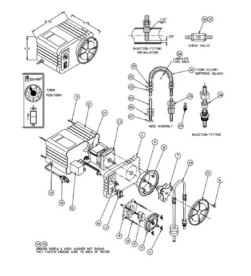 ROLA-CHEM | TIMER/POT ASSY 240 V | 524718