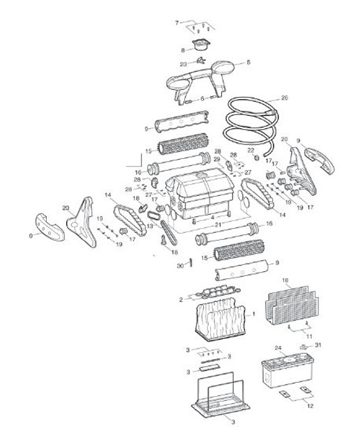 BARACUDA/ZODIAC | MOTOR BLOCK SCREW KIT | R05062