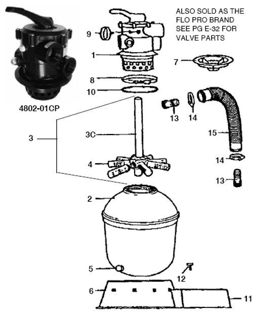 SPLASH PAK | STANDPIPE W/ LATERALS SS240 SNAP FIT | 42388405-R