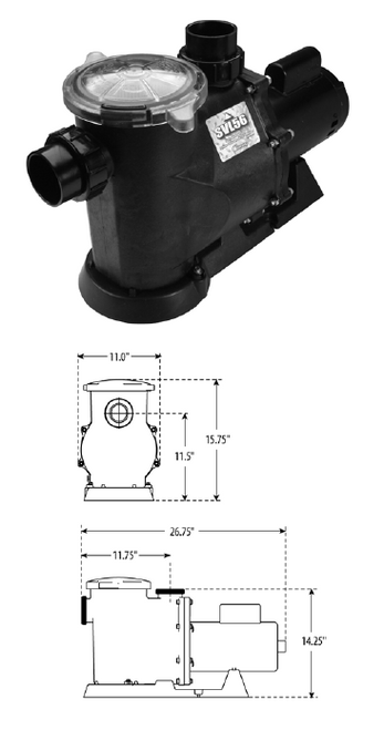 WATERWAY | STANDARD EFFICIENCY - UP RATED PUMPS - SINGLE SPEED | SVL56S-115