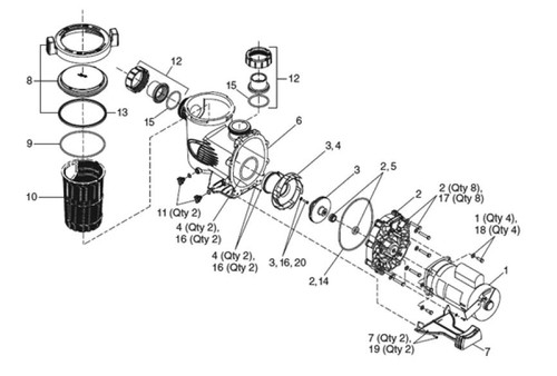 JANDY | SINGLE-SPEED MOTOR & HARDWARE, SWF185 | R0445116