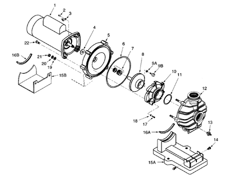 PENTAIR | IImpeller, 2-1/2 HP, TWO SPEED | C105-236PHA