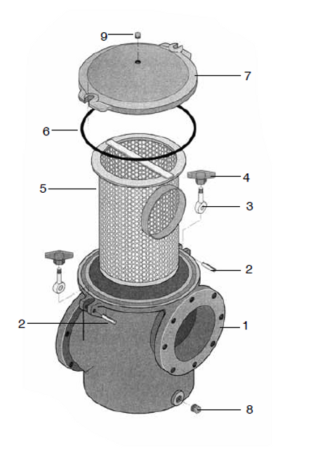 PENTAIR | STRAINER BODY, CAST IRON | 16401-0010