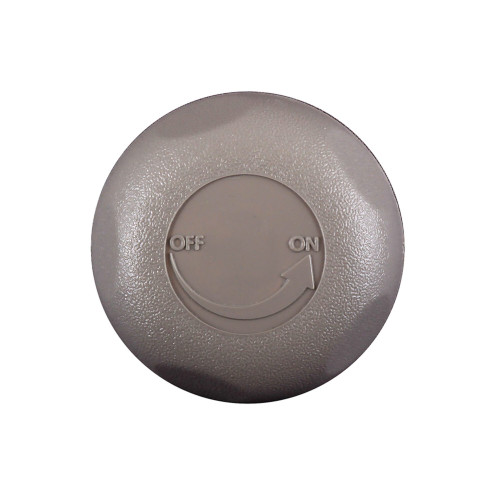 602-4357 Waterway Plastics | Knob, Valve, On/Off, Waterway, 1" Top Access, 5-Scallop, Gray