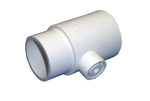 Waterway | PVC FITTING | TEE 2" SLIP X 2" SPIGOT X 1/8" FPT - WHITE | 413-5010