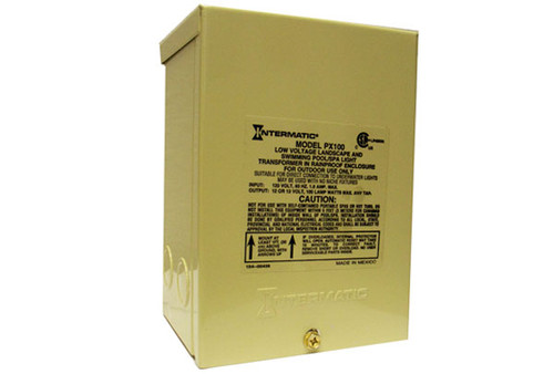 Intermatic | LIGHT TRANSFORMER | 100W 120V-12V IN RAINPROOF ENCLOSURE | PX-100