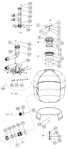 ASTRAL | DIFFUSER ASSY FOR 30" | 00500R0500