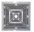 CUSTOM MOLDED PRODUCTS | 9" x 9" SQUARE FRAME & GRATE, DARK GRAY | 25508-097-000L