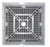 CUSTOM MOLDED PRODUCTS | 12" x 12" SQUARE FRAME & GRATE, BLACK | 25508-124-000L