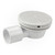 640-4400 Waterway Plastics | Floor Drain, Waterway Lo-Pro, Ell Body, 1S, w/ Cover, White