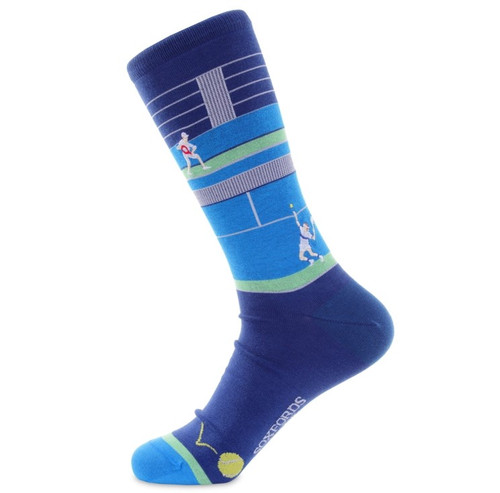 "Break Point" - Tennis Player Embroidered Socks