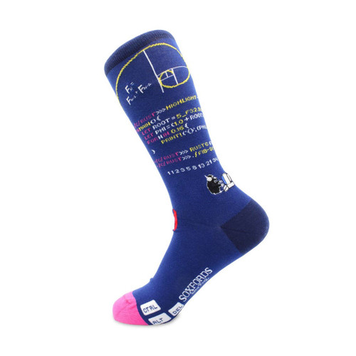 "Hard Coded" - Coding & Math Themed Embroidered Pima Socks