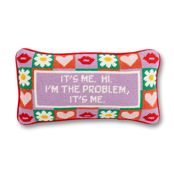 Hand Embroidered Message Pillow