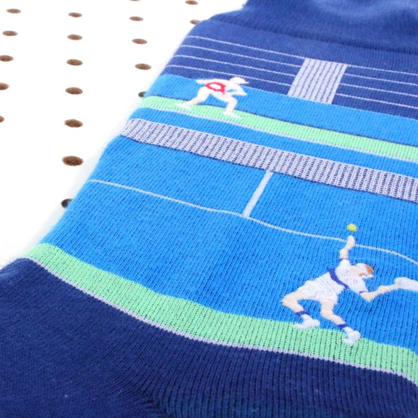 "Break Point" - Tennis Player Embroidered Socks