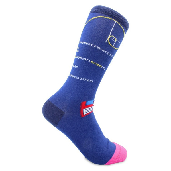 "Hard Coded" - Coding & Math Themed Embroidered Pima Socks