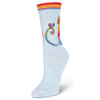 Laurel Burch Socks  "Kit Kat" Cat  - Chambray Blue