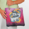 "Feline Sunshine" Cat Lovers Crossbody Shoulder Bag 13x12x4 Tote - SS248C