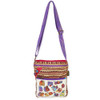 Laurel Burch Karlys Colorful ZigZag Cats Crossbody Tote