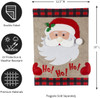  Evergreen Flag Ho Ho Ho Santa Burlap Garden Flag - 12.5 x 18 Inches Outdoor Decor for Homes and Gardens