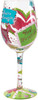 Designs by Lolita “Sister BFF” Hand-painted Artisan Wine Glass, 15 oz.