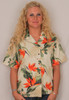 Aloha Blouse - Bird of Paradise on Cream – 346-3470C