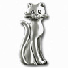 Cat Sitting Pewter Pin 3955CP