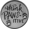 Live Love Bark. Think Paws-itive Paw Print Memory Token Coin 49764