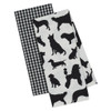 Dog Show Puppy Silhouette 2 Towels DishTowel SET - DII - 90213