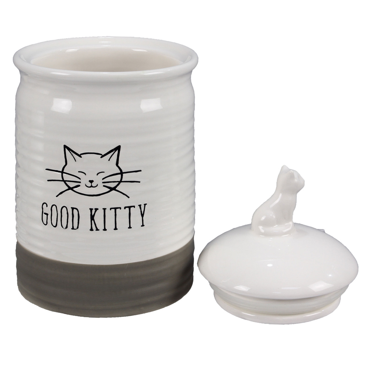 Good Kitty Ceramic Cat Treat Jar With Ceramic Lid 19247