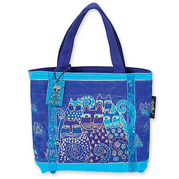 Laurel Burch "Indigo Cats" Small Handbag  -  LB415