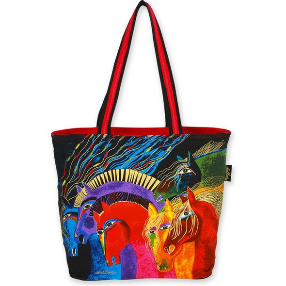 Laurel Burch Wild Horses of Fire Large Square Tote - LB4840