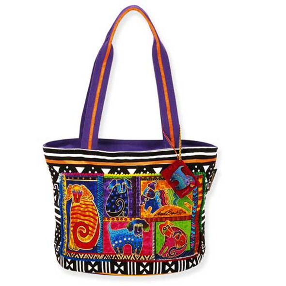 Laurel Burch Dog Tails Patchwork Medium Tote LB5210