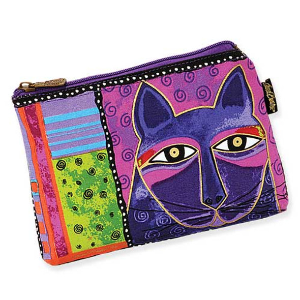 Laurel Burch Whiskered Cats Cosmetic Bags Purple LB5321B