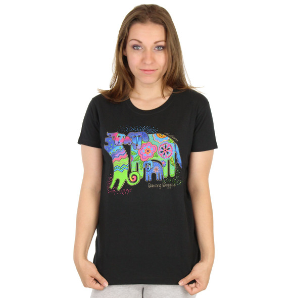 Laurel Burch Tee Shirt "Dancing Doggies" LBT015