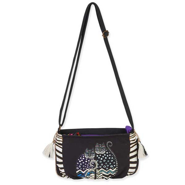 Laurel Burch Feline Crossbody Bag Stripe