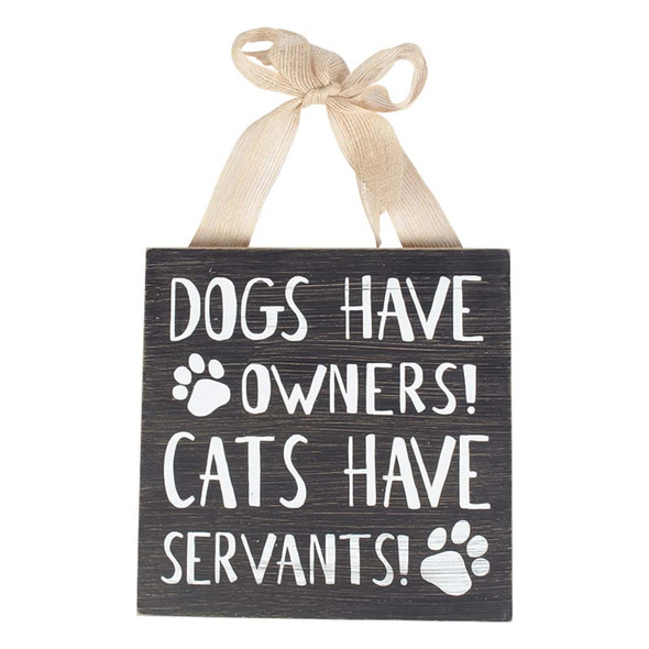 Cat Wood Wall Decor - Cats Have Servants