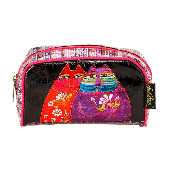 Laurel Burch Two Wishes Cats Foil Cosmetic Bag LB6210F Laurel Burch Two Wishes Cats Foil Cosmetic Bag LB6210F