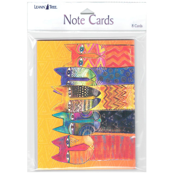 Laurel Burch Cat - Colorful Felines - Blank Note Cards