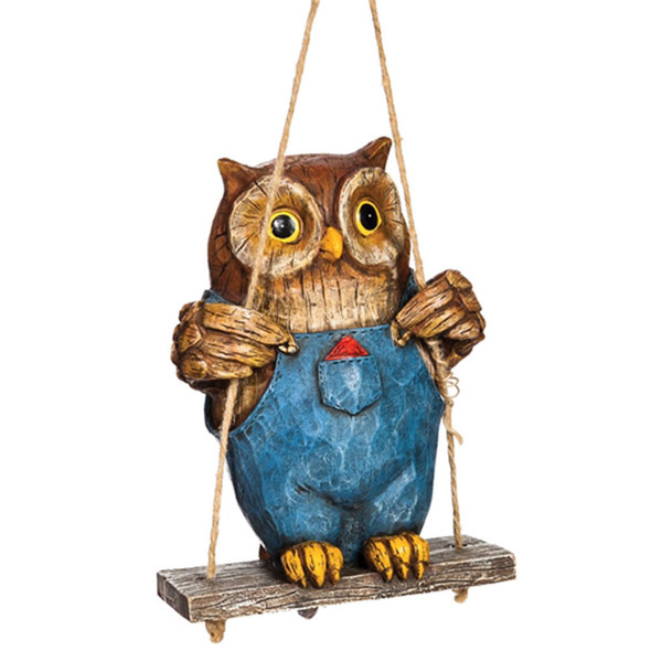Swinging Owl Critter - With Rope and Metal Stake - ZMR84AST01-B