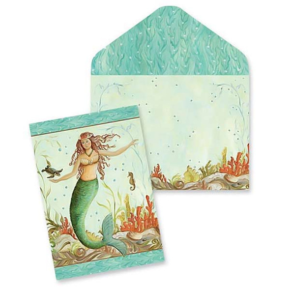 Boxed Mermaid Hideaway Note Cards 10 Pack 09-027