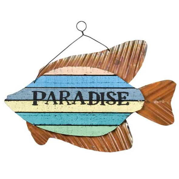 Colorful Fish Sign - "Paradise" - 70147P