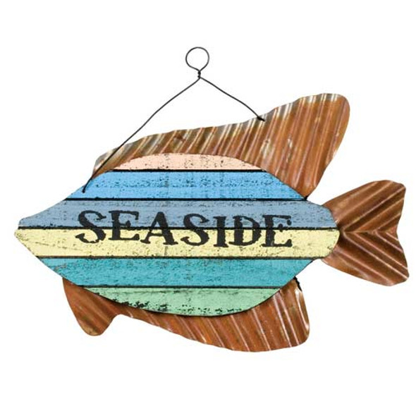 Colorful Fish Sign - "Seaside" - 70147S