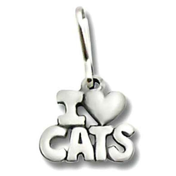 I Love Cats Zipper Pull 1942ZP